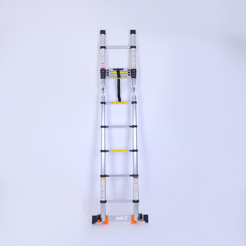Picture of Factory Source Spot Aluminum Alloy Joint Telescopic Ladder Thickened Multifunctional Herringbone Ladder Dual-use Engineering Telescopic Ladder