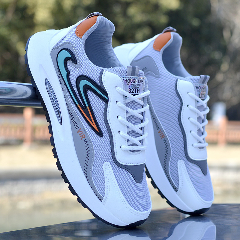 Men's Shoes New Mesh Shoes Thick-soled Breathable sneaker Four Seasons Torre Shoes Men's Non-slip Running Shoes All-match Casual Shoes