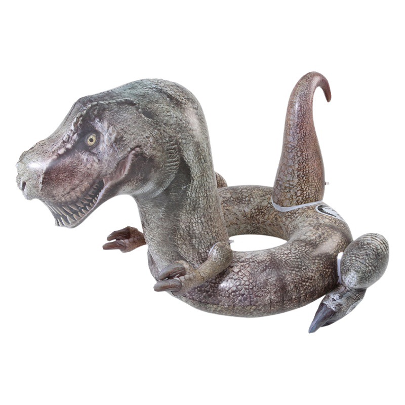 Cross-border Hot-selling in stock PVC Filling Air Realistic Tyrannosaurus Rex Large Swimming Ring Water Park Mount Swimming Ring