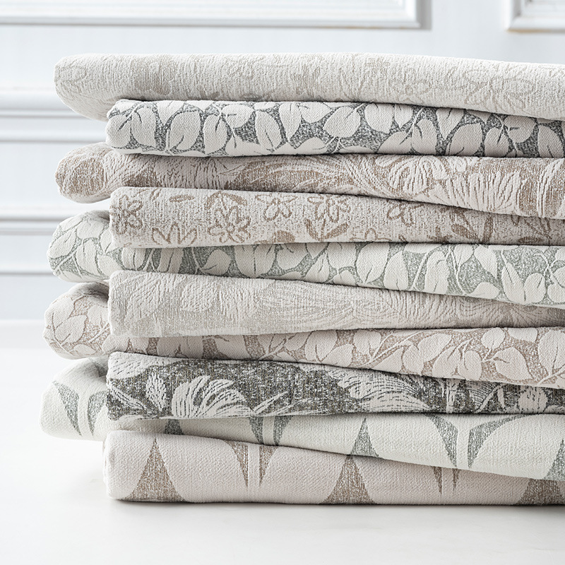 High-End Curtain Fabric 2.8m Floral Chenille Fabric High-Precision Jacquard No-Drill Installation Thickened