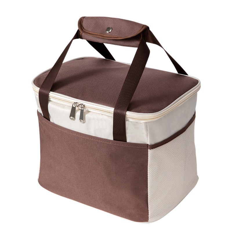 New color matching portable three-piece thermal insulation bag lunch bag aluminum foil thickened thermal insulation bag large capacity office workers with meals