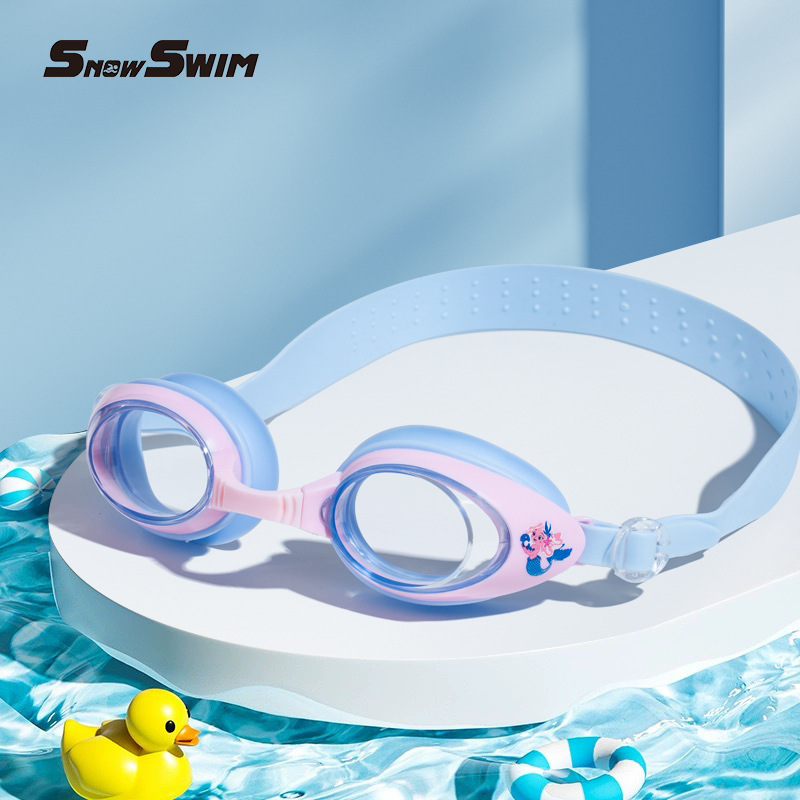 Picture of Children's swimming goggles small frame waterproof anti-fog HD boys and girls professional swimming glasses swimming cap suit diving equipment