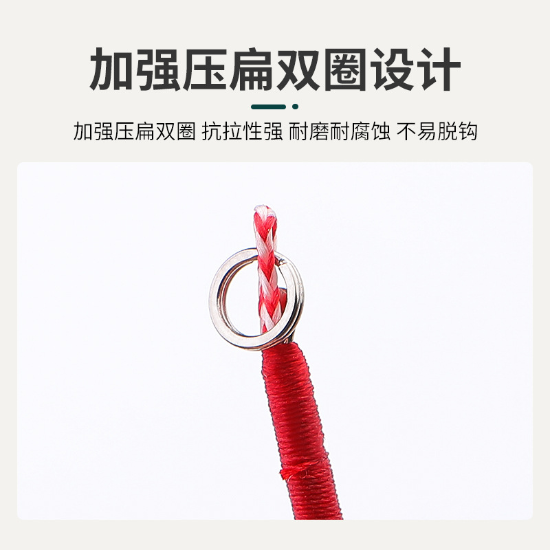 Picture of TWM triangle tooth iron plate hook sea fishing Luya binding hook accessories bulk fresh water beading bass army fish hook