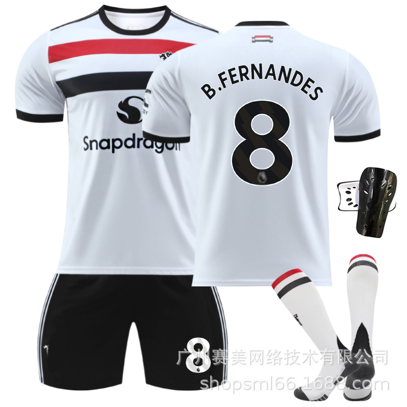 Picture of 2425 Red Devils Two-man White Football Jersey suit 10 Rashford 37 Menu 17 Garner Joe 7C Luo Men's Jersey