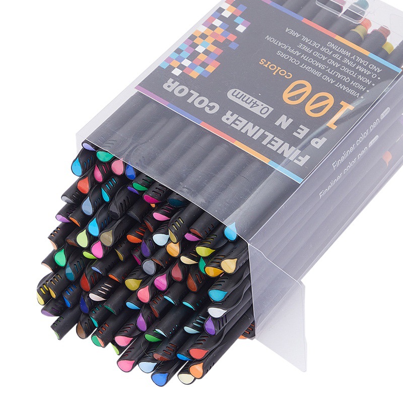 Cross-border explosions color water-based syringe pen 12 color 48 color 60 color 100 color stroke line drawing watercolor pen