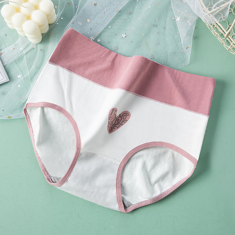 Picture of Japanese Style Women's Pure Cotton Printed Large Size 7A Seamless Antibacterial Tummy Control Cute Girl Triangle Student Panties