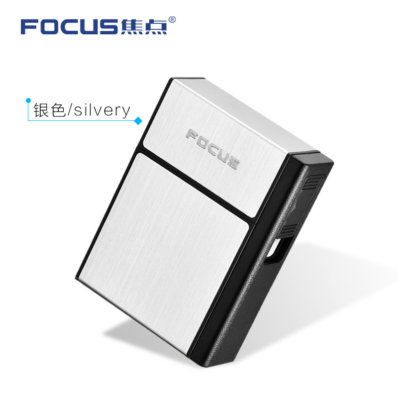 Picture of 035A Rechargeable Cigarette Case Lighter 20 Pack Portable Hard Bag Personality Creative Men's Removable USB Lighter