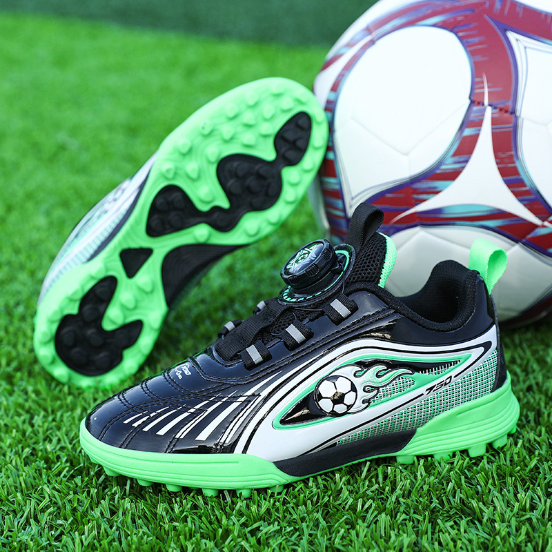 Children's football shoes boys shoes 2024 new spring and autumn broken nail TF Boys non-slip training sneaker leather students