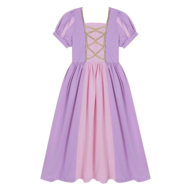 Picture of European and American Light Luxury Snow White Dress Princess Belle Dress Short Sleeve Princess Ello Long Boy Cross Border Hair