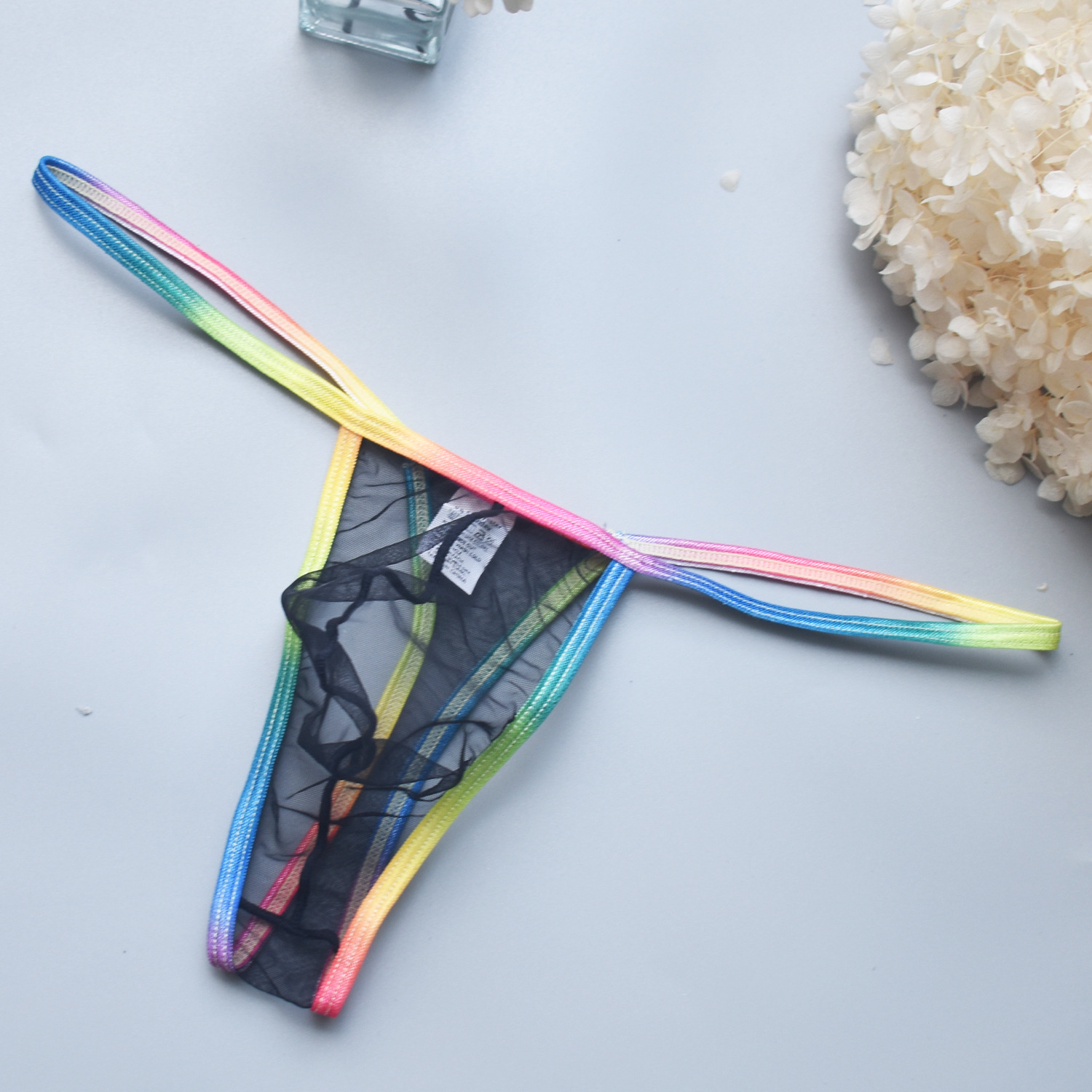 Picture of Passion Peng Bai men's thong men's sexy low waist transparent bag man show temptation men's high elastic underwear B901