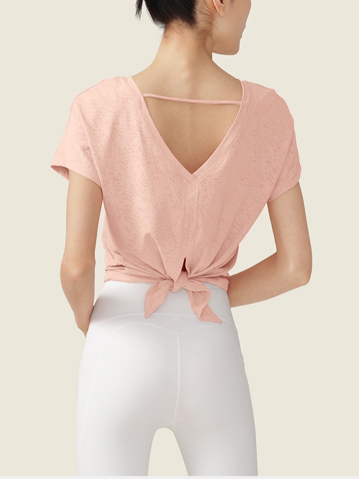 Sports short-sleeved women's loose T-shirt running top quick-drying yoga clothes fitness short-sleeved breathable slim slimming blouse