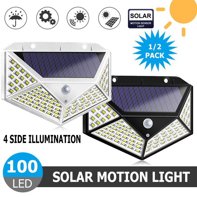 Picture of Wilder 114LED solar wall lamp courtyard four-sided luminous solar lamp human induction waterproof outdoor lamp