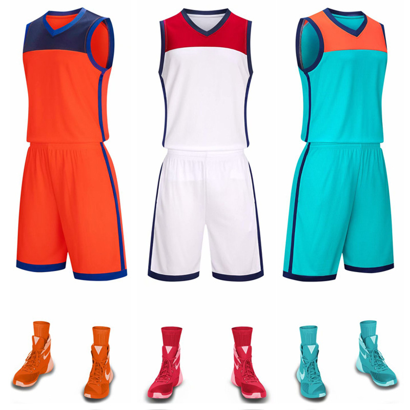 New in stock Basketball Suit suit Adult Children Fitness Suit Men's Basketball Training Game Breathable Sleeveless Ball Suit Summer