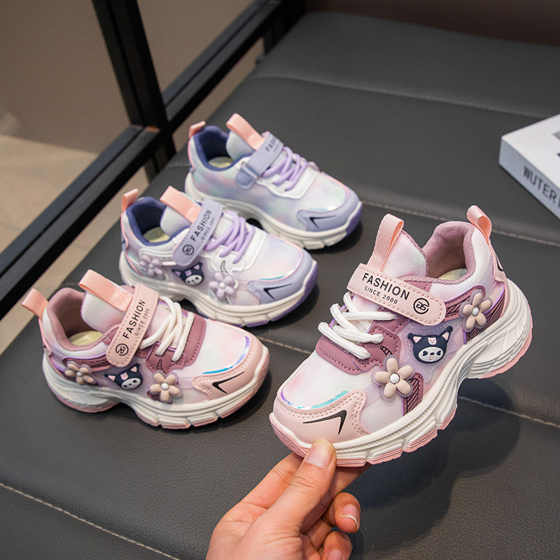 Girls' sneaker Soft Sole 2025 Spring New Mesh Kulomi Torre Shoes Non-slip Fashion Children's Shoes