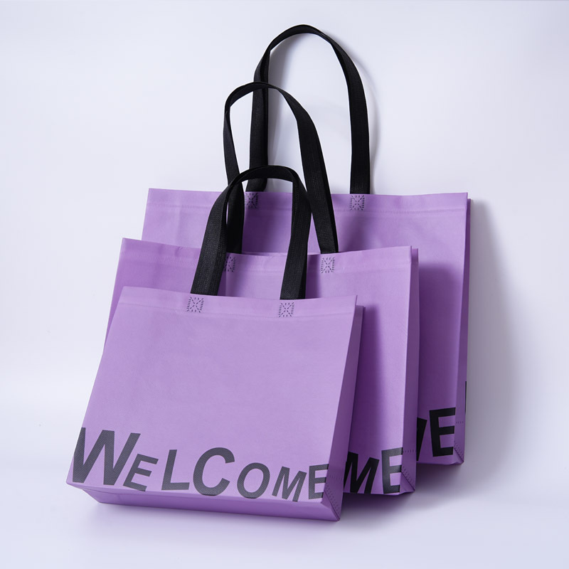 Laminated Non-Woven Handbag Custom Logo High-End Shopping Bag Advertising Bag Non-Woven Bag Customization