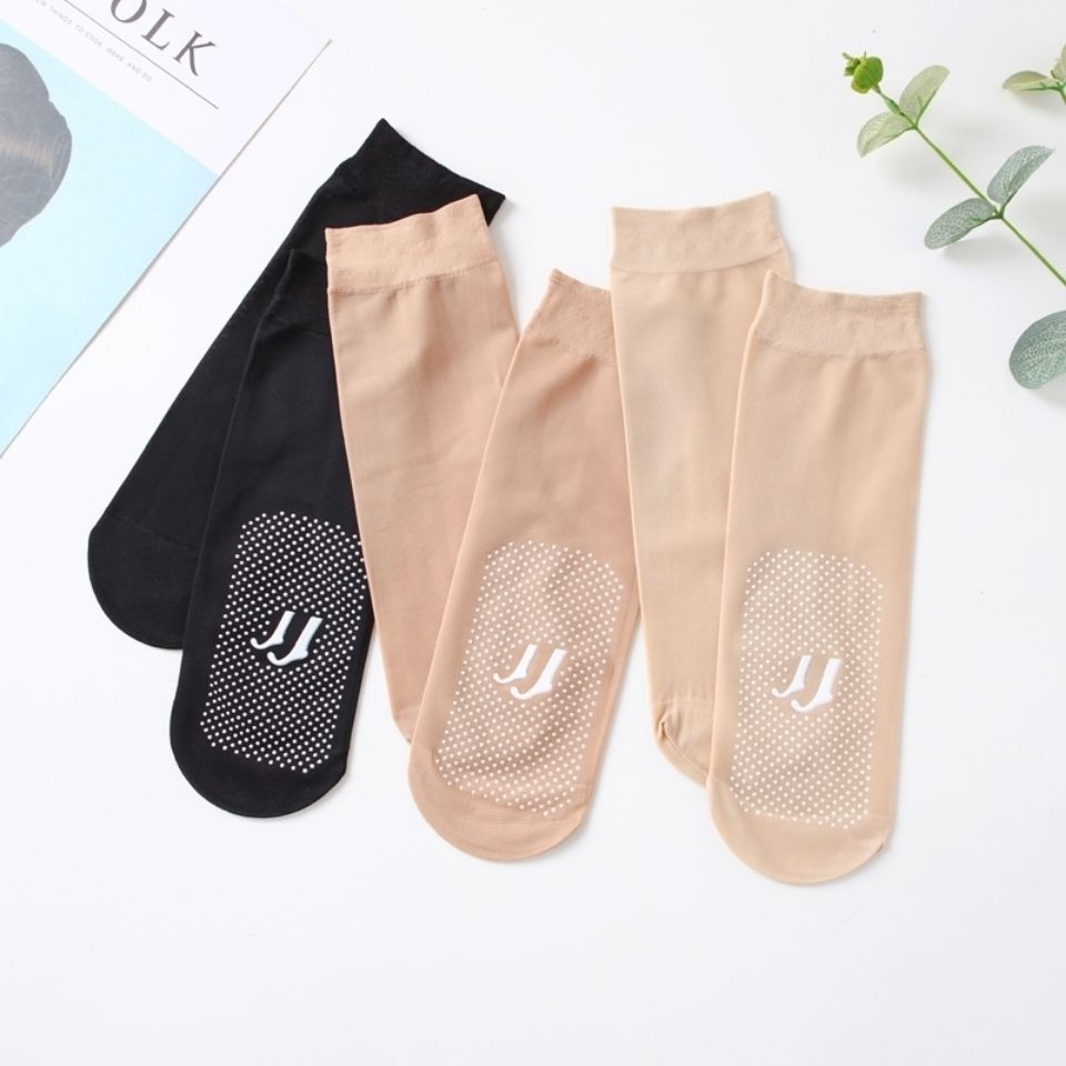 Non-slip Steel Stockings Stockings Women's Short Non-slip Silicone Spring and Autumn Anti-hook Silk Wear-resistant Summer Short Socks