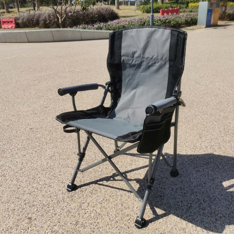Picture of Outdoor Folding Portable Large Armrest Beach Chair Leisure Car Camping Director Chair Backrest Comfortable Fishing Chair