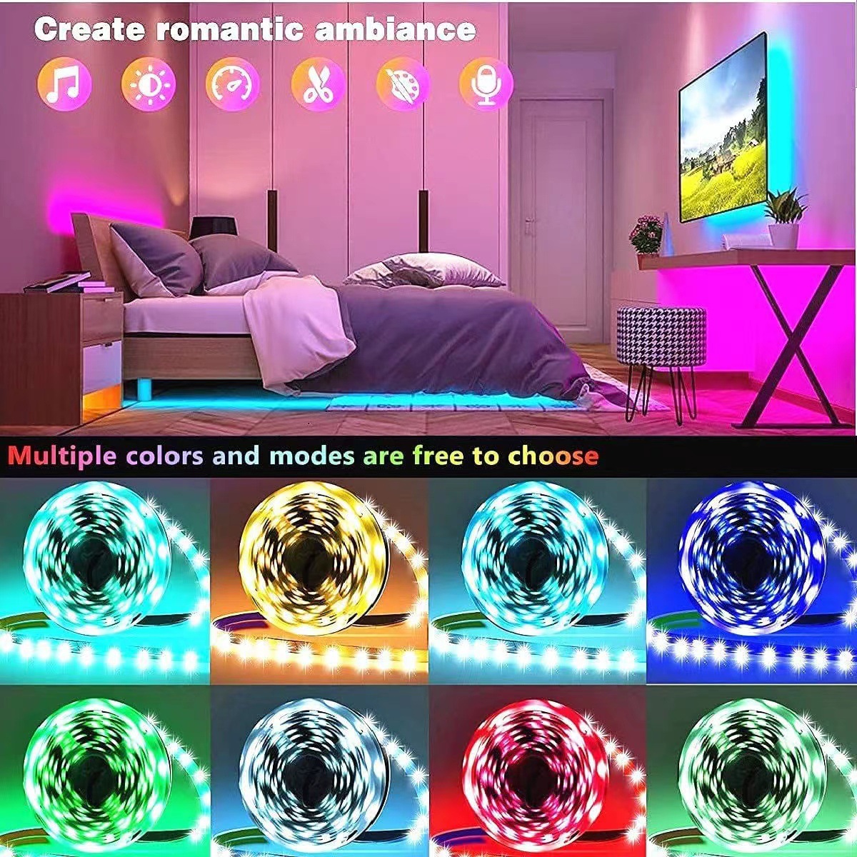 Picture of AliExpress Amazon hot 44 key Bluetooth music controller 5V light bar controller USB controller