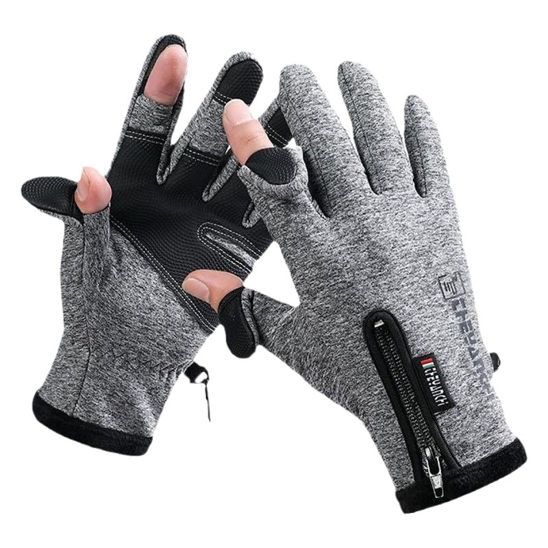 USB Electric Fishing Gloves 5 Fingers Full Heat Take-out Express Brother Winter Warm Gloves Bare Finger Touch Screen Sports