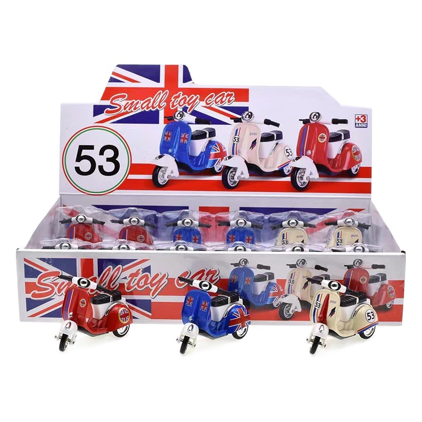 Picture of Cross-border Q version alloy inertia Little Sheep model decoration toy cute motorcycle keychain pendant wholesale