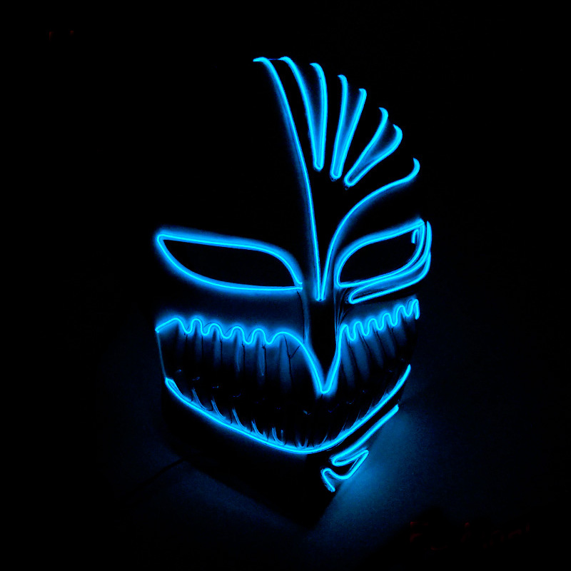 Picture of Halloween Masquerade Luminous Mask Bar Party Death Cold Light Mask El Cold Light Luminous Mask