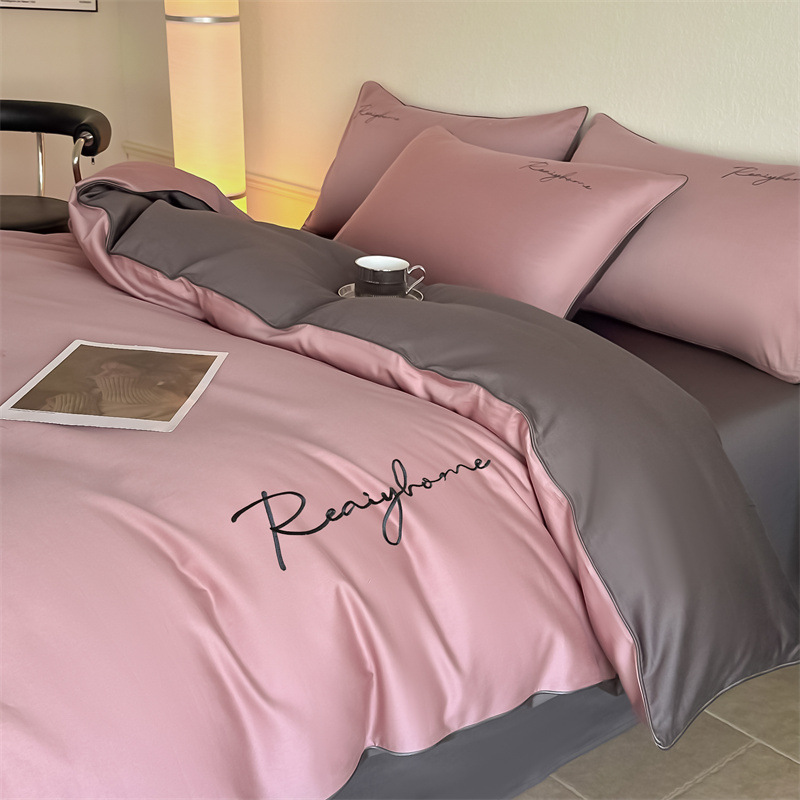 Picture of High-grade sense 120 long-staple cotton bed four-piece cotton cotton light luxury four-season universal quilt cover bed sheet bedding 4