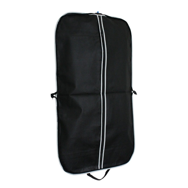 Factory in stock non-woven polyester Oxford canvas PVC suit cover dust bag portable suit cover wholesale