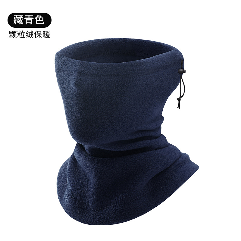 Picture of Outdoor Warm Neck Scarf Fleece Ski Mask Polar Fleece Cycling Windproof Hat Drawstring Thickened Neck Scarf Autumn and Winter