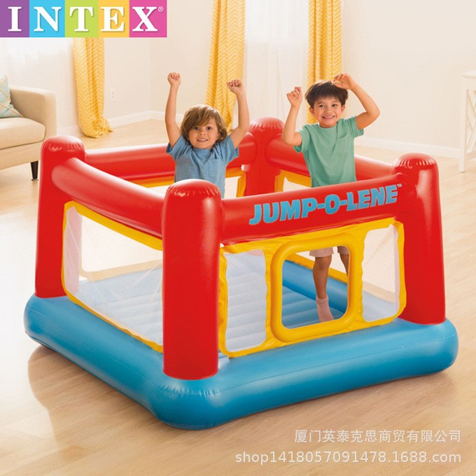 intex 48260 bouncing Trampoline children trampoline jumping toy inflatable ball pool Castle in stock pvc