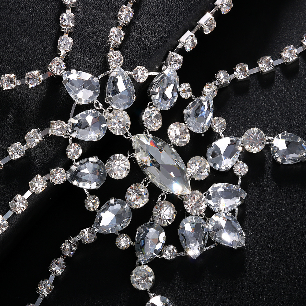 Picture of European and American hot selling rhinestone shoulder chain female exaggerated tassel multi-layer rhinestone tassel body chain jewelry body chain