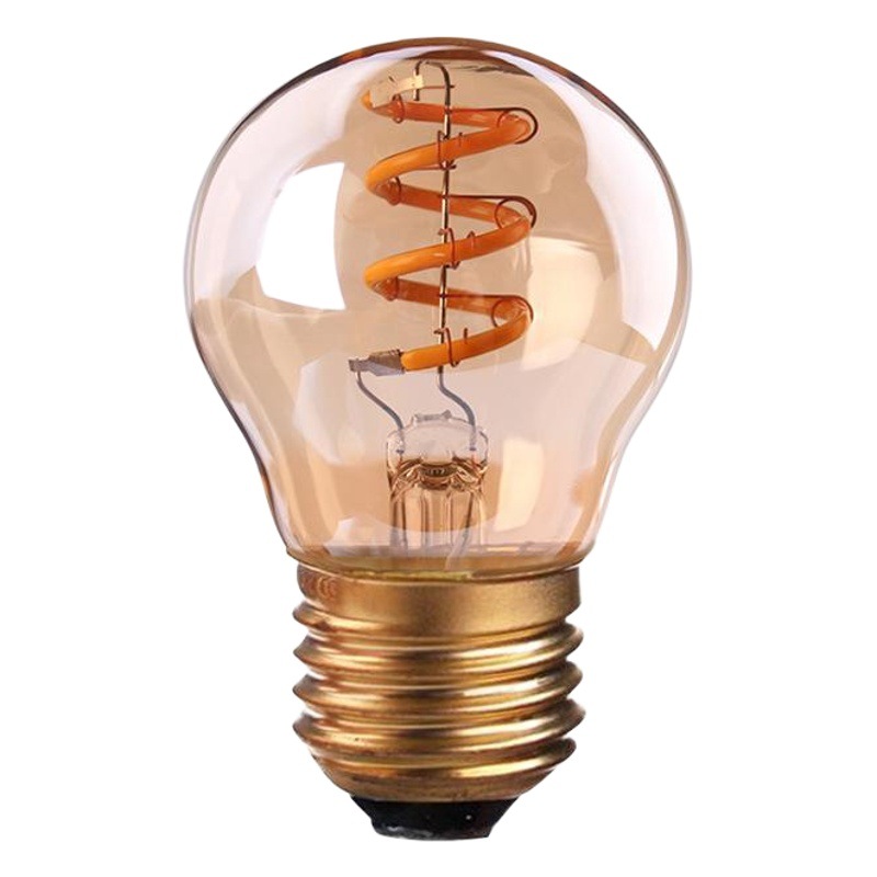 Led Light Bulb Edison 3W Warm Yellow 2200K Dimming G45 Flexible Soft Filament Lamp Decorative Light Source Cross-Border Supply