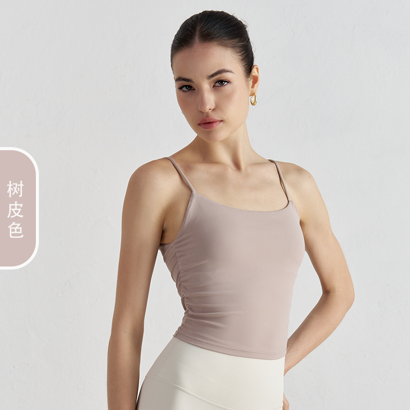 Picture of 2025 Nude Spring and Summer Camisole Sports Vest Shockproof Push-Up Yoga Sports Bra Fitness Vest Sports Underwear