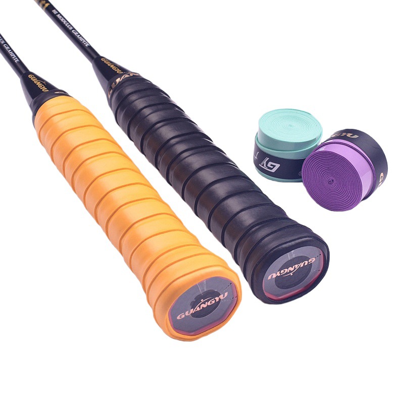 Cross-Border Hot-Selling Sticky Hand Grip Flat Mesh Badminton Racket Pu Elastic Slingshot Wrap Strap Sweat-Absorbing Band High Elasticity