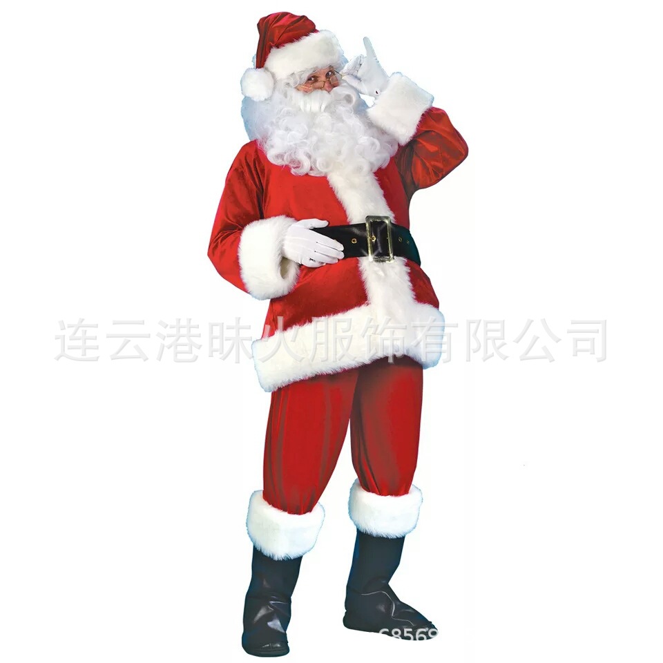 Explosions Santa Claus clothing European and American sexy underwear manufacturers wholesale large size Christmas clothing set a generation of hair