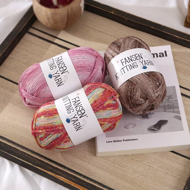 Cross-border wholesale Galaxy gradient graffiti thread 100g group handmade knitted hooks for shoes, seat cushions, bags, doll lines