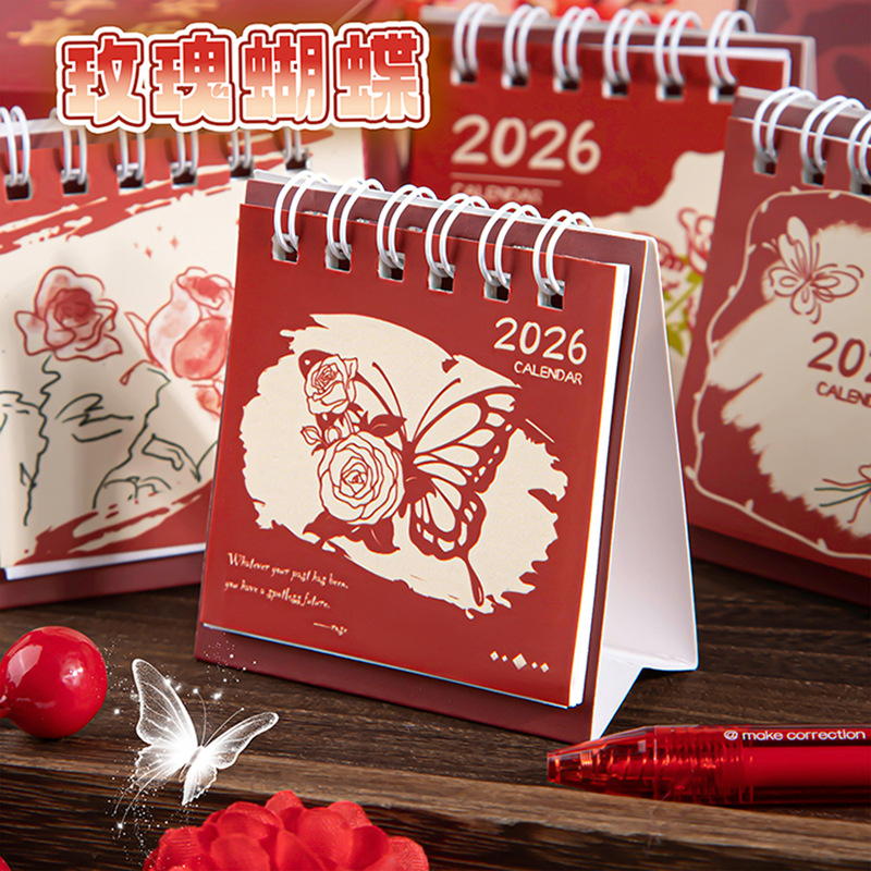 Picture of 2026 New Year Creative Simple Desktop Mini Small Desk Calendar Fresh Student Portable Notebook Calendar Ornament
