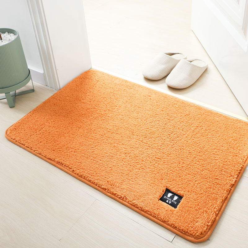 Picture of Toilet Floor Mat Door Absorbent Dirty-Resistant Bathroom Anti-Slip Mat Thickened Plush Toilet Door Mat Machine Washable