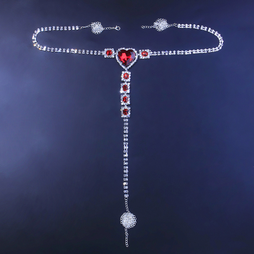 Picture of Cross-border European and American hot selling Ruby Love bikini body chain trendy rhinestone underwear chain INS same style chain