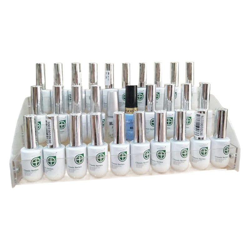 Nail Polish display rack acrylic plastic transparent rack nail shop display rack cosmetics storage rack lattice shop