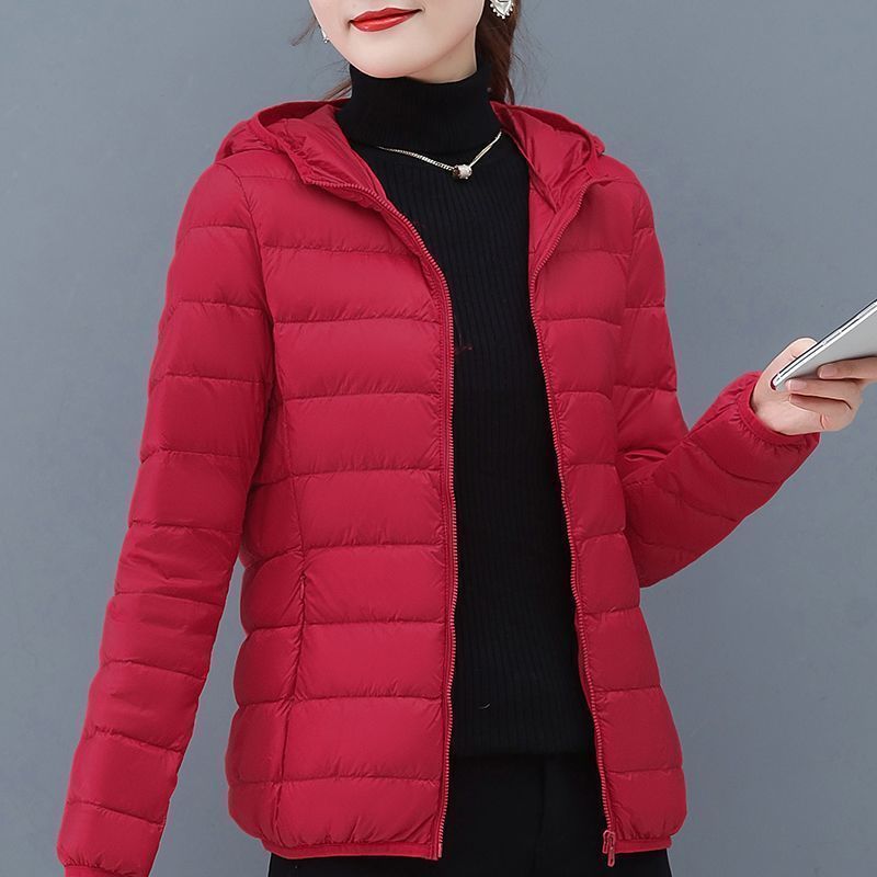 Picture of Leaked Clearance Winter Light Down Cotton-padded Jacket Women's 2023 New Vertical Collar Lightweight Warm Mother Jacket Coat