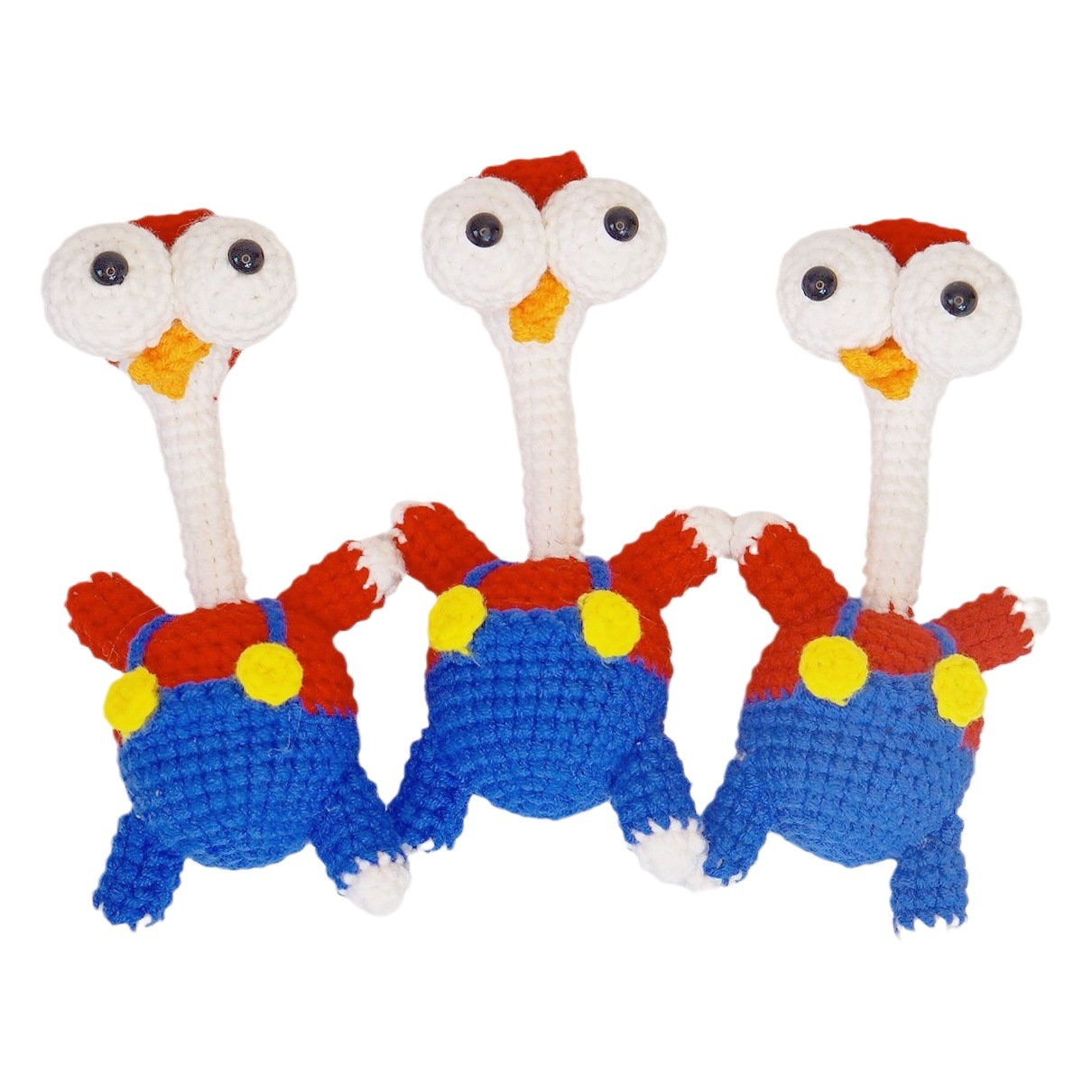 Hand-woven sweet chicken doll wool crocheted pendant cartoon cute chicken keychain bag ornaments small play