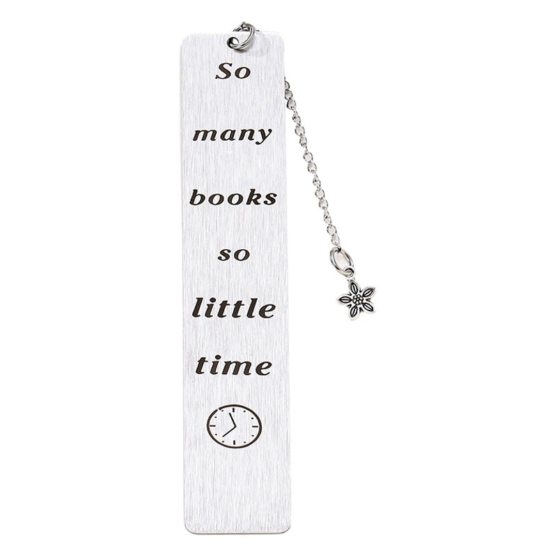 New foreign trade stainless steel bookmarks laser lettering graduation inspirational quotes Teacher's Day gifts can come to map logo