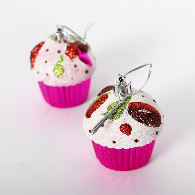 Picture of Christmas Decoration Supplies 7cm Cake Christmas Tree Decoration Accessories Window Shopping Mall Home Pendant