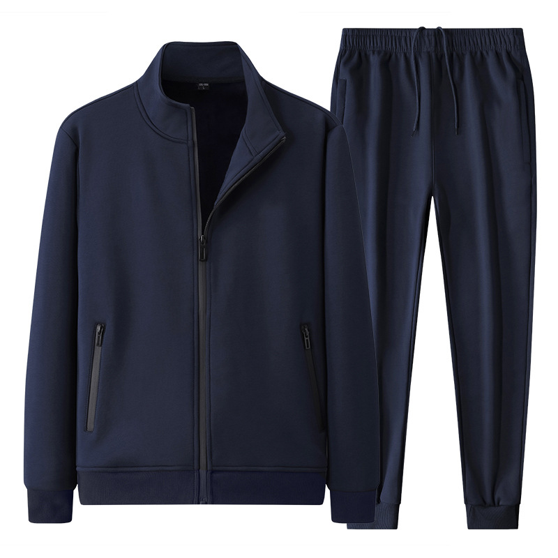 2025 Pure Cotton Casual Sports Suit Cardigan Spring Autumn Winter Casual Sports Fleece-Lined Thickeneded Two-Piece Suit