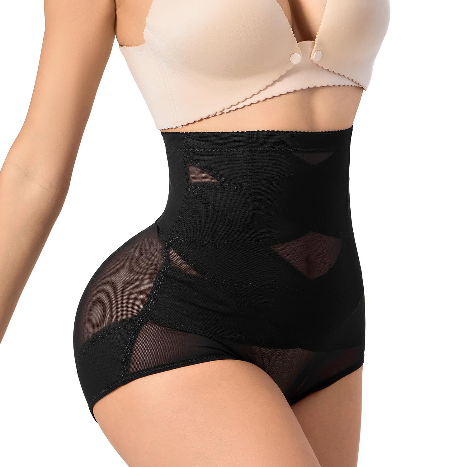 Cross-border nylon fabric eight big kernel body-shaping suit waist body-shaping pants hip postpartum high-waist underwear