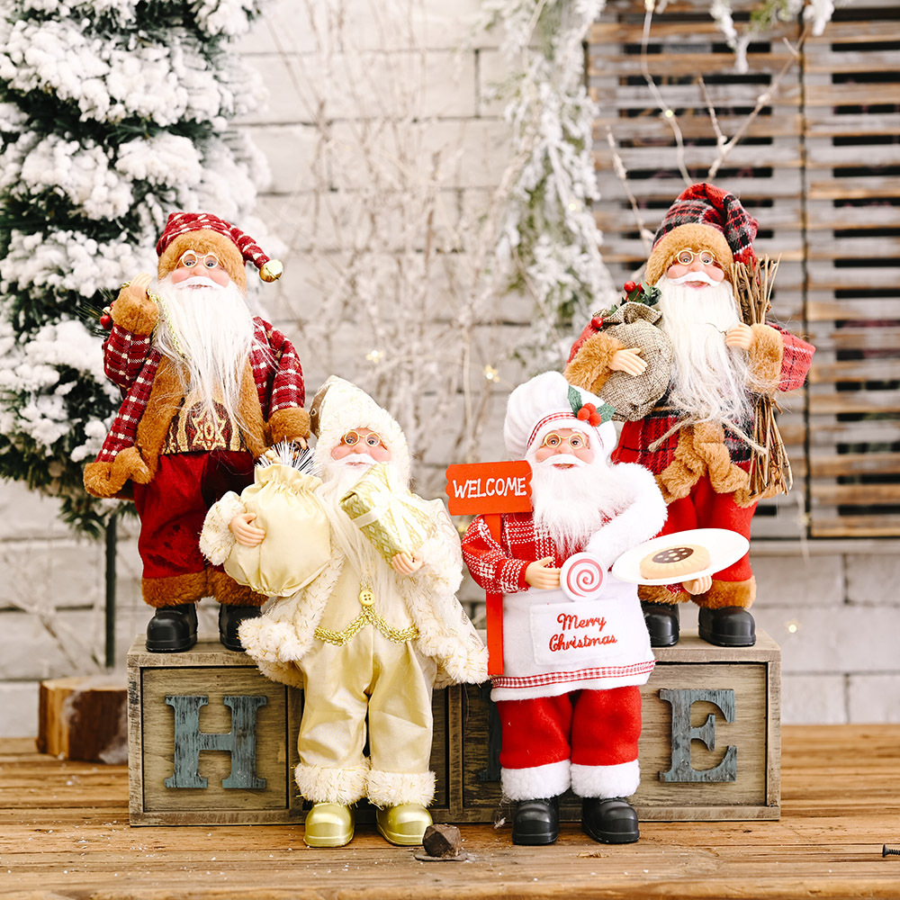 Christmas Festival Decoration Products Standing Santa Claus Doll Creative New Christmas Backpack Old Man Doll Ornaments