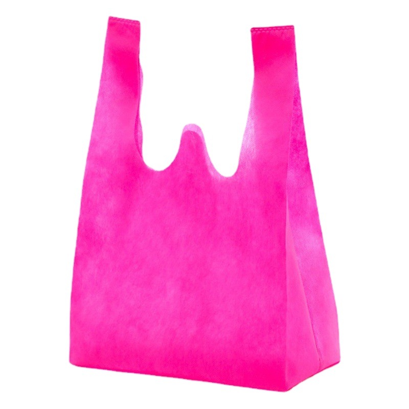 Wholesale Non-Woven Vest Bag Custom Logo Supermarket Shopping Bag Ready-Made Cross-Border Manufacturer General Goods Environmentally Friendly Handbag