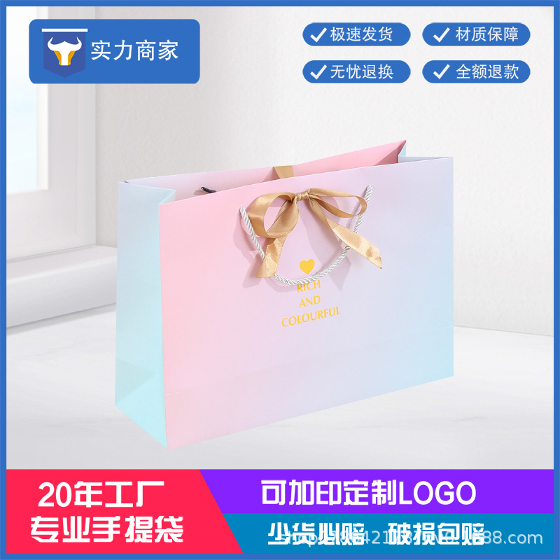 Source manufacturers custom ins style handbag marble pattern gift bag printed LOGO clothing bag
