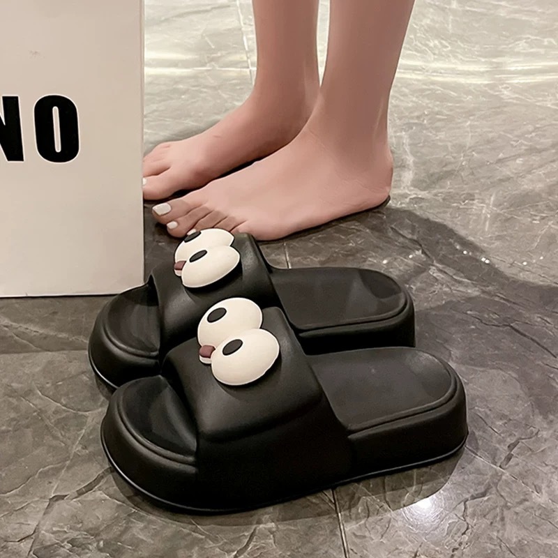Women's Flip-Flops for Outer Wear, Women's Sandals, Women's Beach Shoes, Women's Thick-Soled Slippers, Women's Sandals, Women's Sandals
