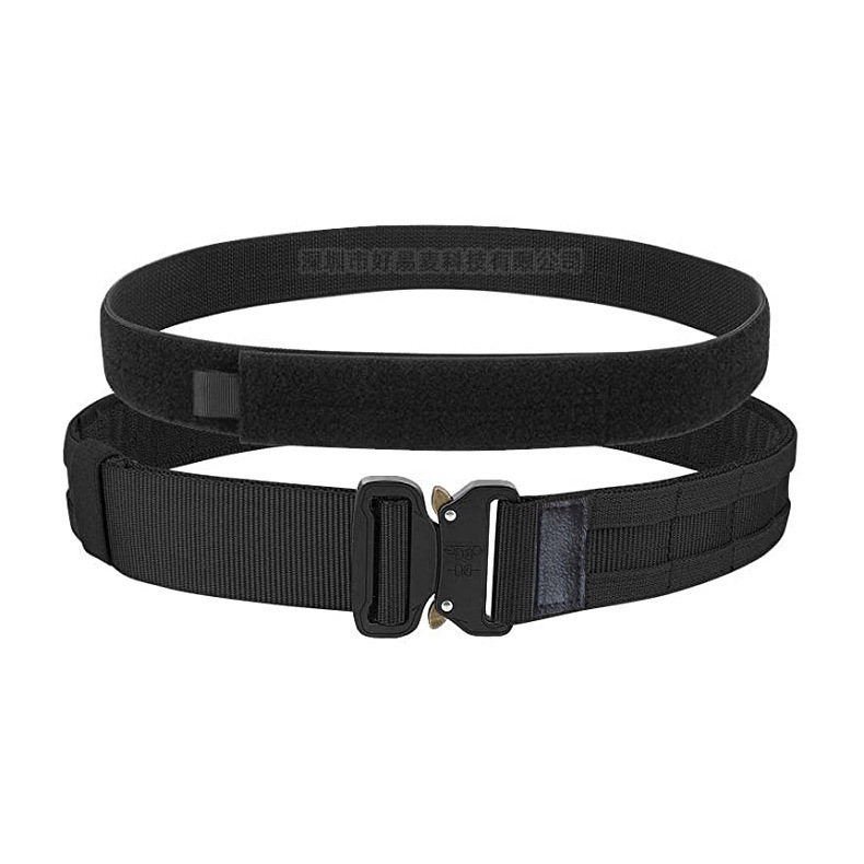 Amazon Tactical Belt Outdoor Adjustable Velcro Inner and Outer Belt Nylon Military Training Belt Double Waist Seal